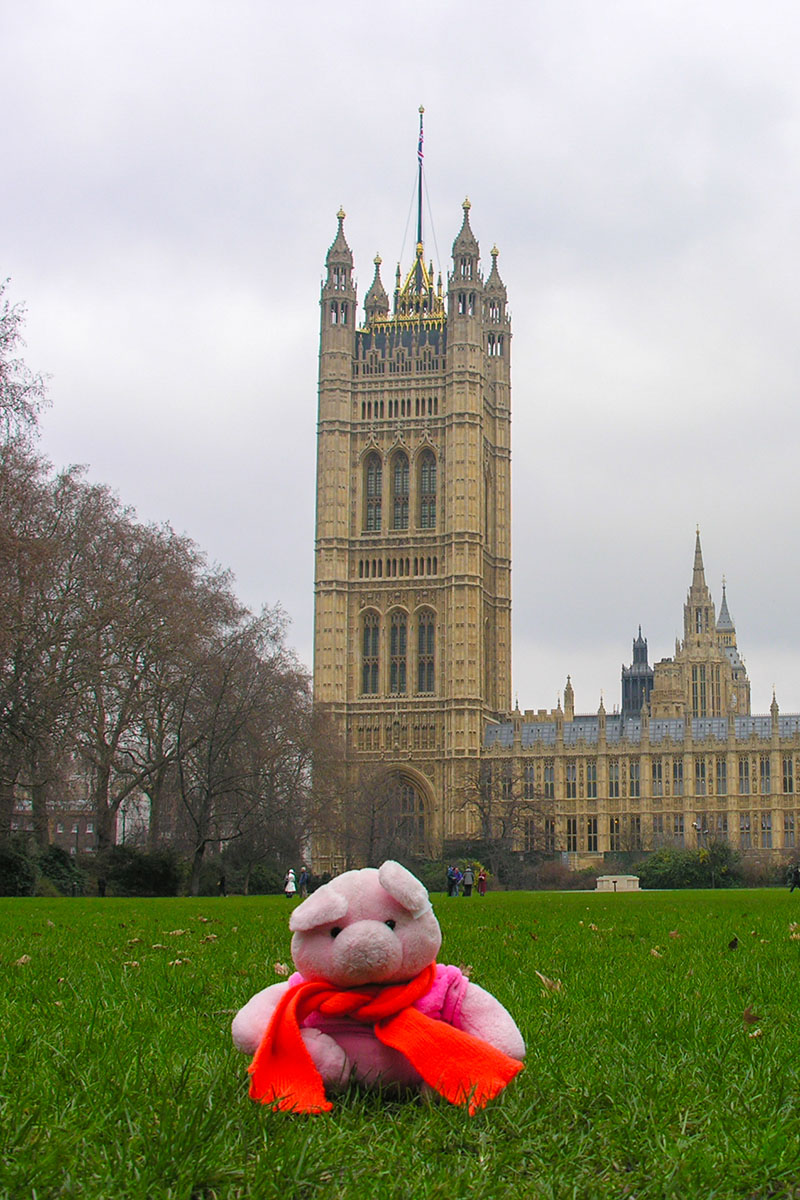 Knorf bij het Engelse parliament in Londen.